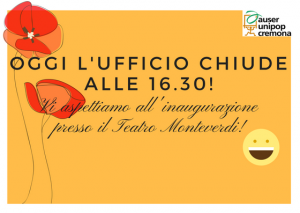 oggi l'ufficio chiudealle 16.30!